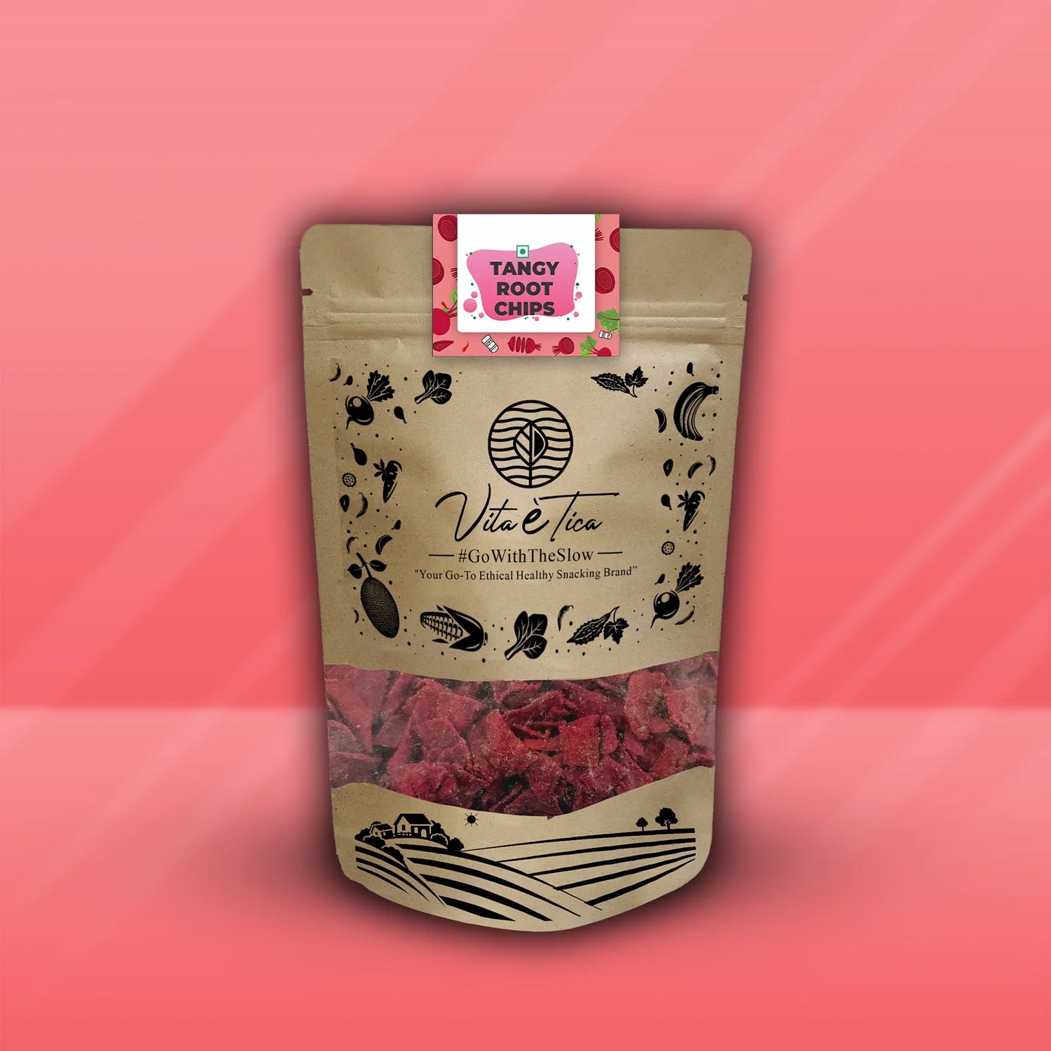 Chips | Tangy Root Chips (Beetroot Chips) - Baked - Chef&