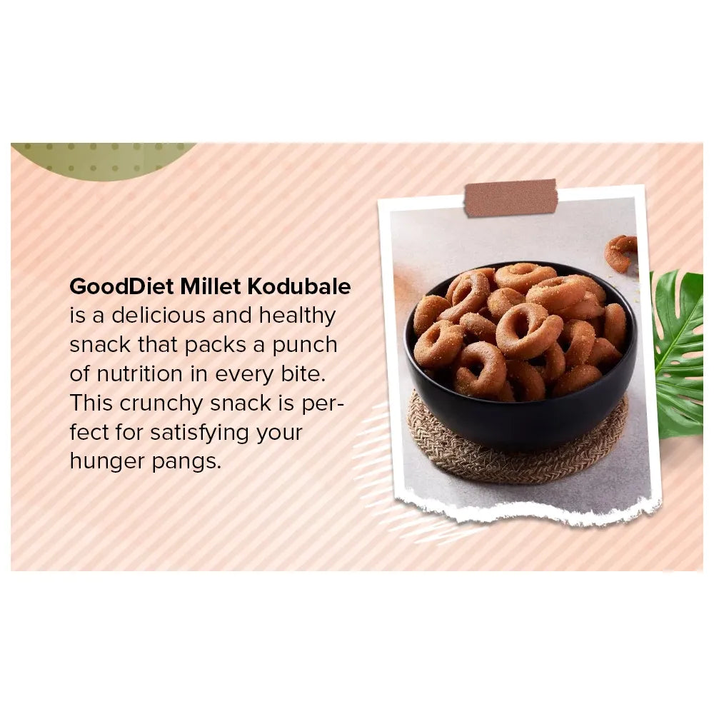 Millet Kodbale (41% Millet) –Zero Trans Fat, Cholesterol-Free, & No added sugar - TruMillets - 125gm