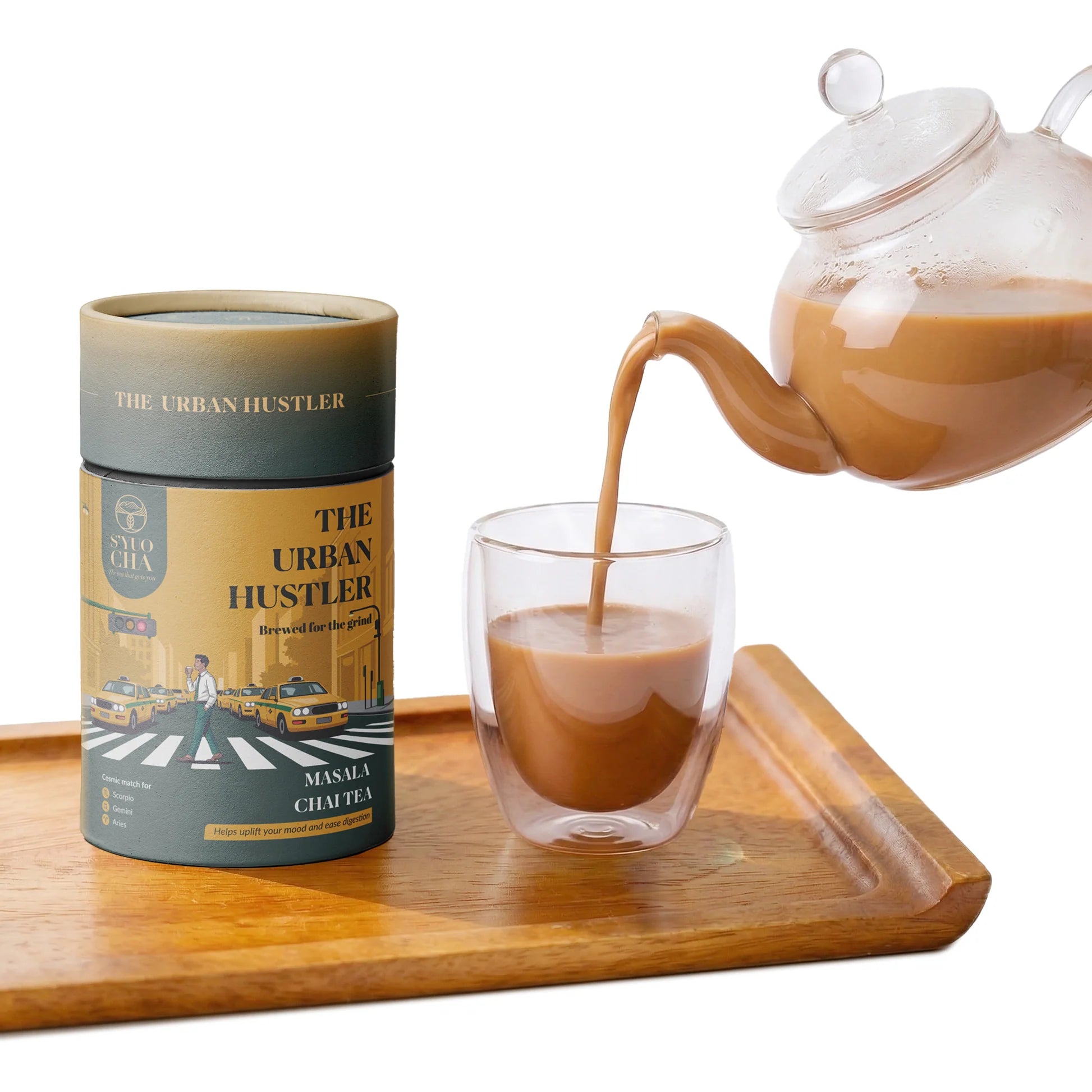 Tea |The Urban Hustler - Masala Chai Tea (Rose Masala Chai Tea for Improved Digestion)-No Side Effects-No Artificial Coloring- No Added Preservatives - Syuo Cha - 100gm
