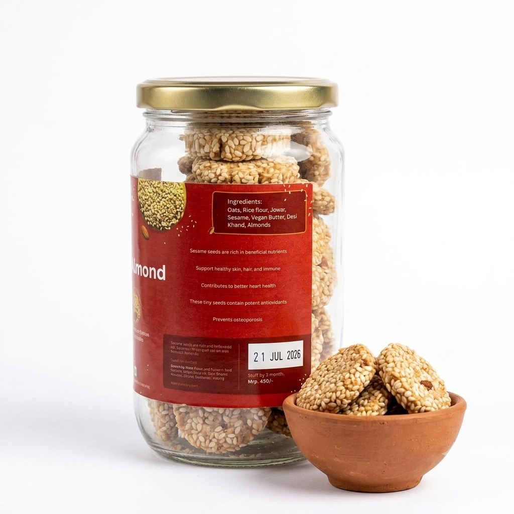 Cookies | Tahini Almond - Vegan, Gluten Free & Refined Sugar Free - Nature&