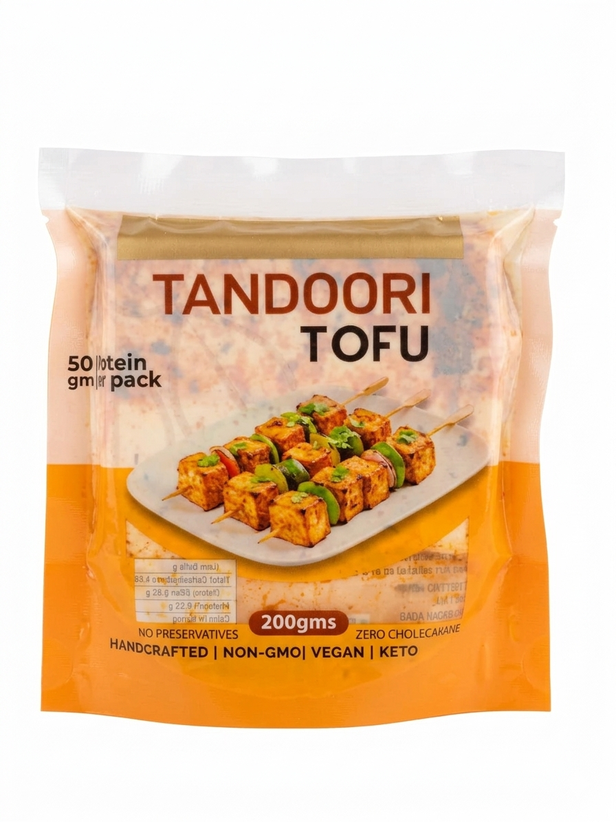 Tandoori Tofu | Handcrafted - 38gm Protein - Vegan & Keto Friendly - Health on Plants – 200gm
