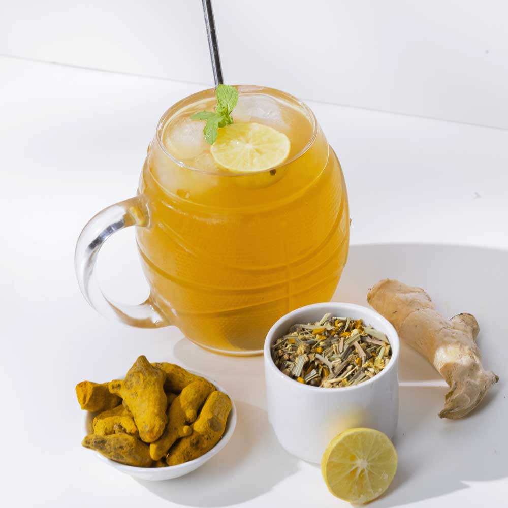 Tea | Astounding Ashwagandha(Blend In Ashwagandha, Turmeric & Ginger) - USDA Organic - No Caffeine - Luxmi Estates - 100gm