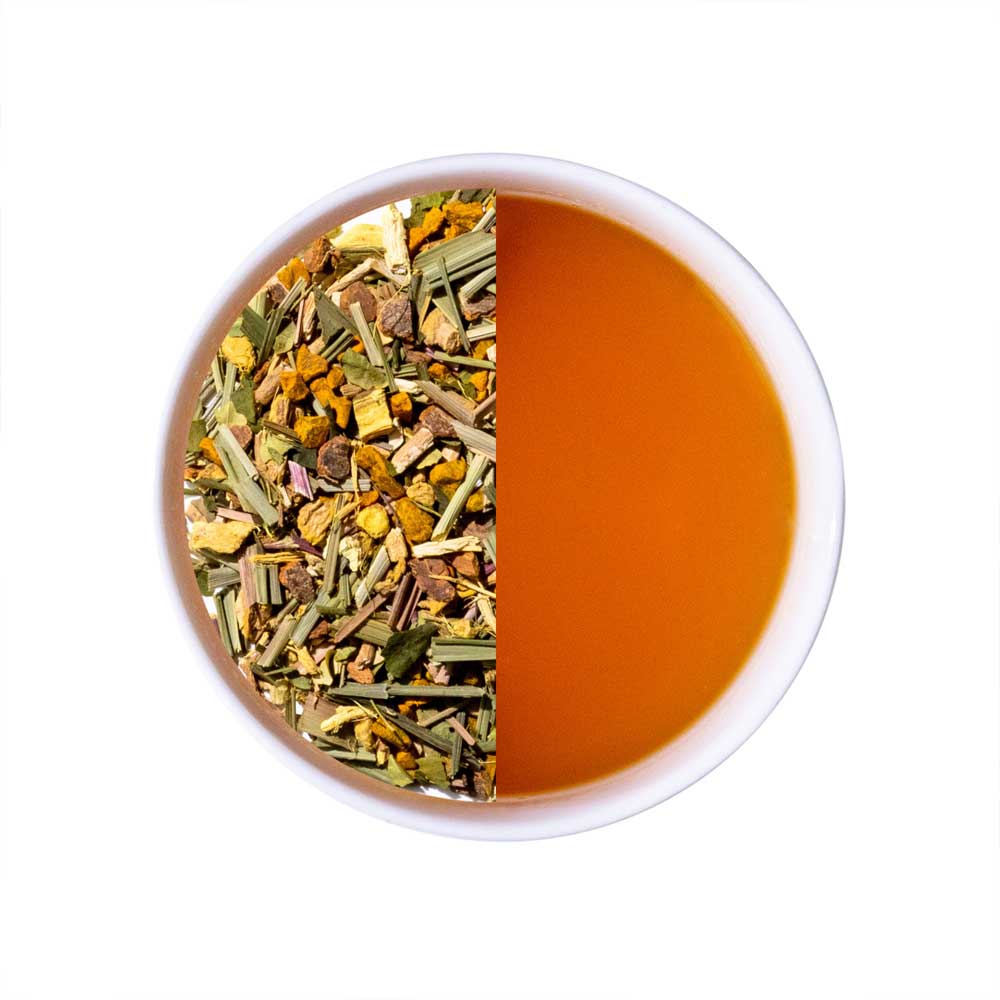 Tea | Astounding Ashwagandha(Blend In Ashwagandha, Turmeric & Ginger) - USDA Organic - No Caffeine - Luxmi Estates - 100gm