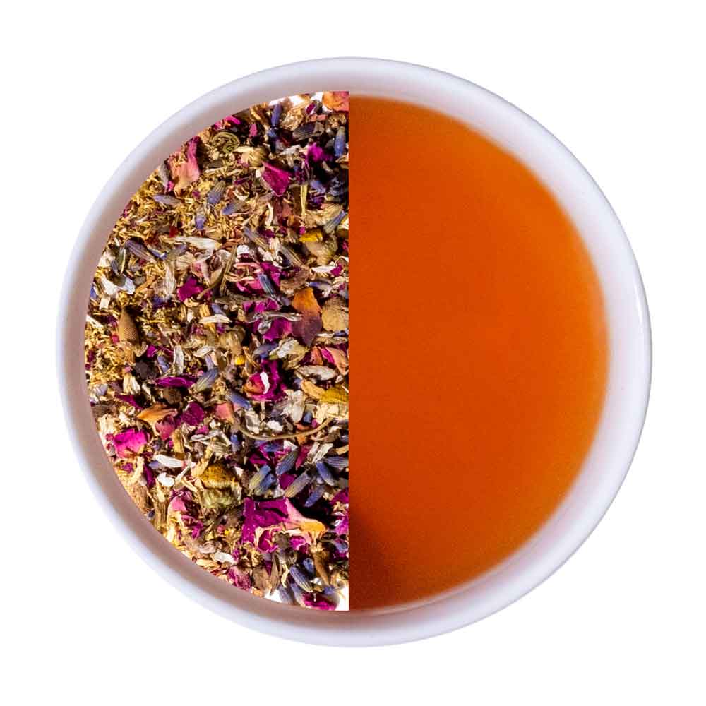 Tea | Valerian Dream (Blend In Valerian Root & Chamomile Herbal Tea) - Sweet And Floral Flavor - Organic - Luxmi Estates - 50gm