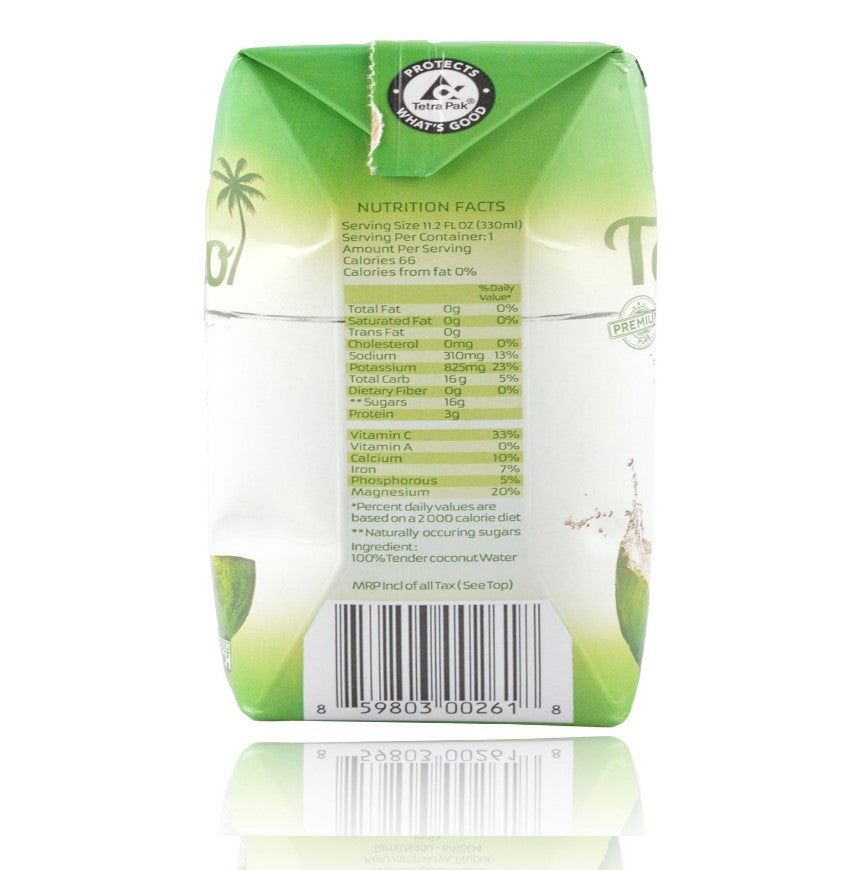 Tender Coconut Water – Natural - USA - No Added Sugar & Rich In Potassium - Tendo – 330ml