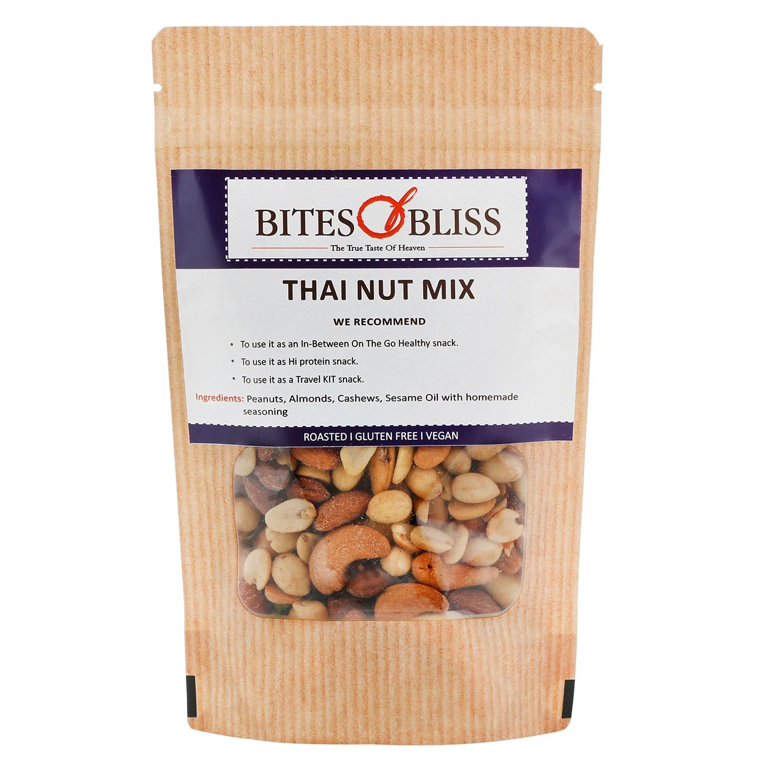 Thai Nut Mix | Roasted – Vegan, Gluten Free, No Added Preservatives & No Added Sugar – Bites Of Bliss – 150gm