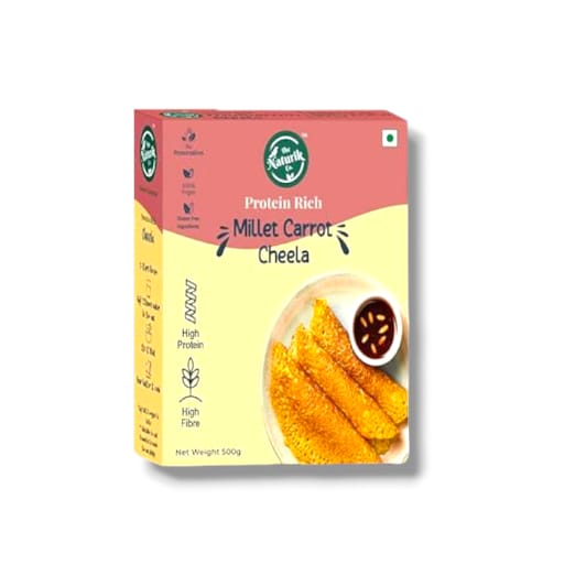 Cheela Mix | Millet Carrot Cheela - High In Protein And Fibre - Vegan, Gluten Free & No Added Preservatives - The Naturik Co - 250gm