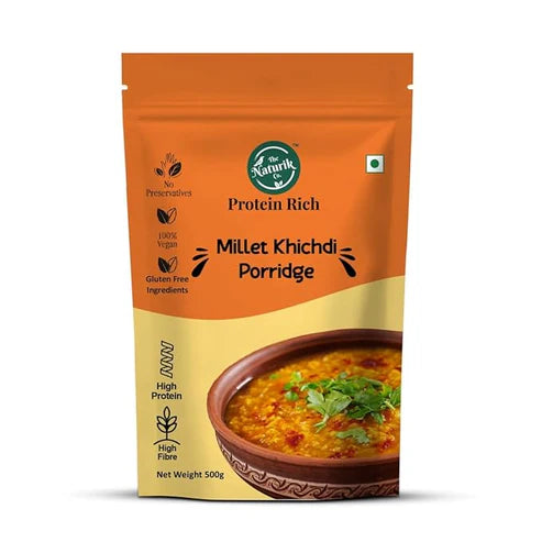 Millet Khichdi | Masala Millet Khichdi - Vegan, Gluten Free, No Maida, No Sugar, No Palm Oil & No Added Preservatives – The Naturik Co – 250gm