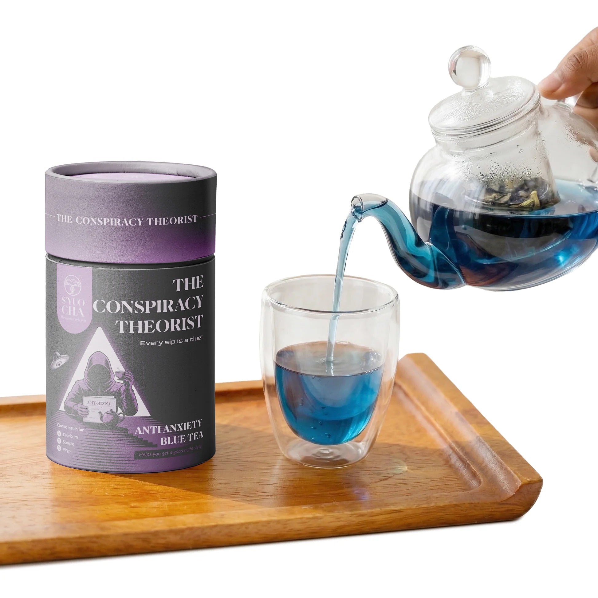 Tea |The Conspiracy Theorist (Blue Tea with Chamomile for Better Sleep) -No Side Effects-No Artificial Coloring- No Added Preservatives - Syuo Cha - 30gm