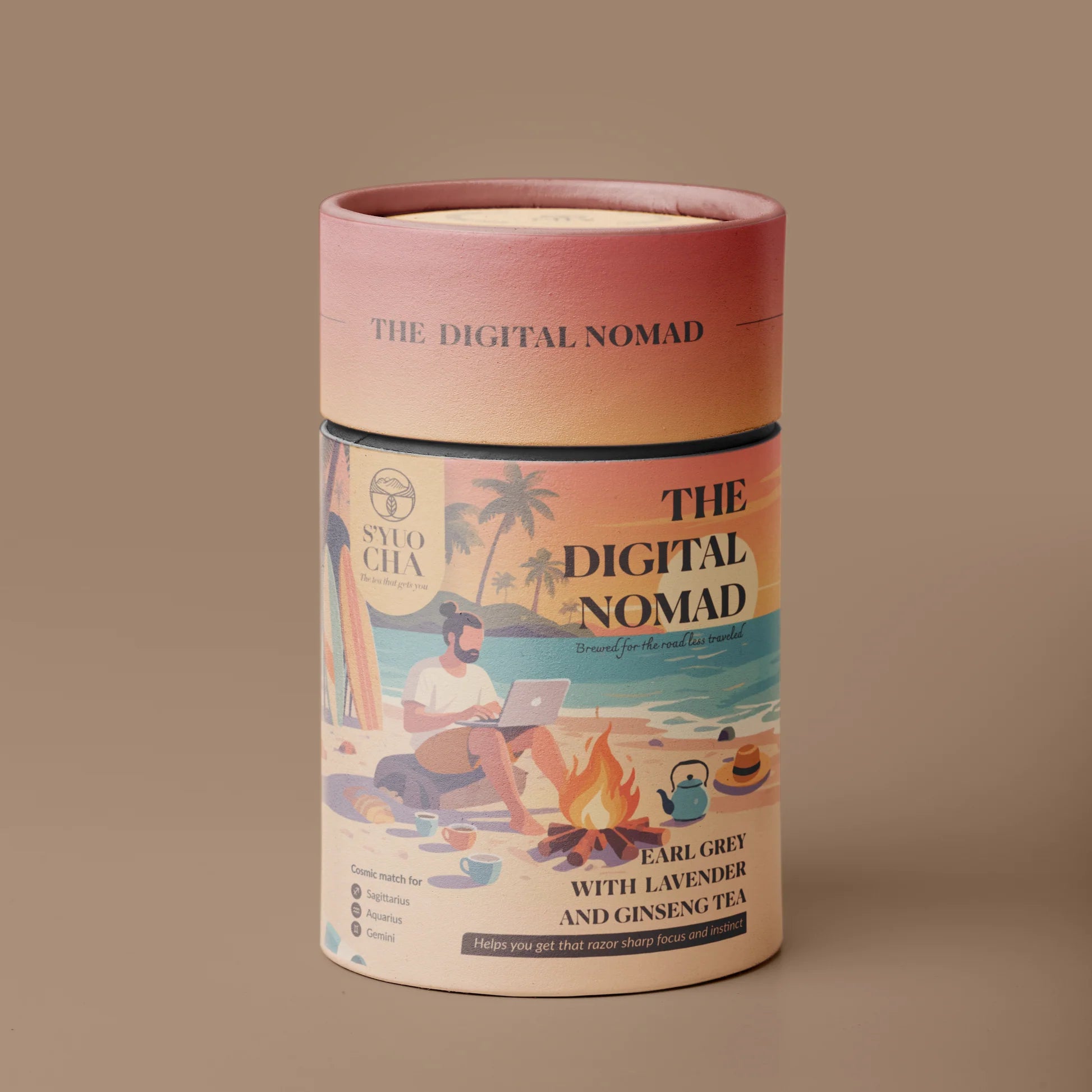 Tea |The Digital Nomad (Earl Grey Tea with Lavender and Ginseng for Sharper Focus) -No Side Effects-No Artificial Coloring- No Added Preservatives - Syuo Cha - 50gm