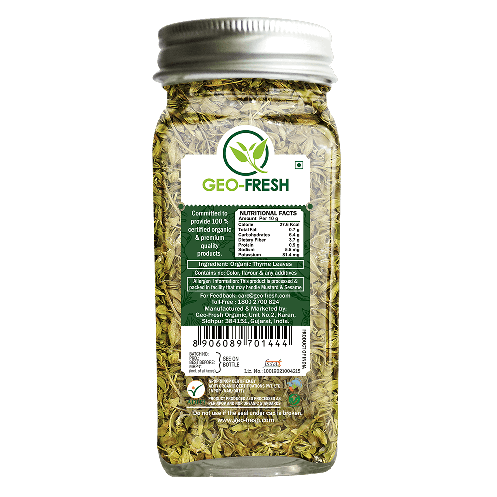 Thyme Leaves | USDA Organic - Geo-Fresh – 30gm