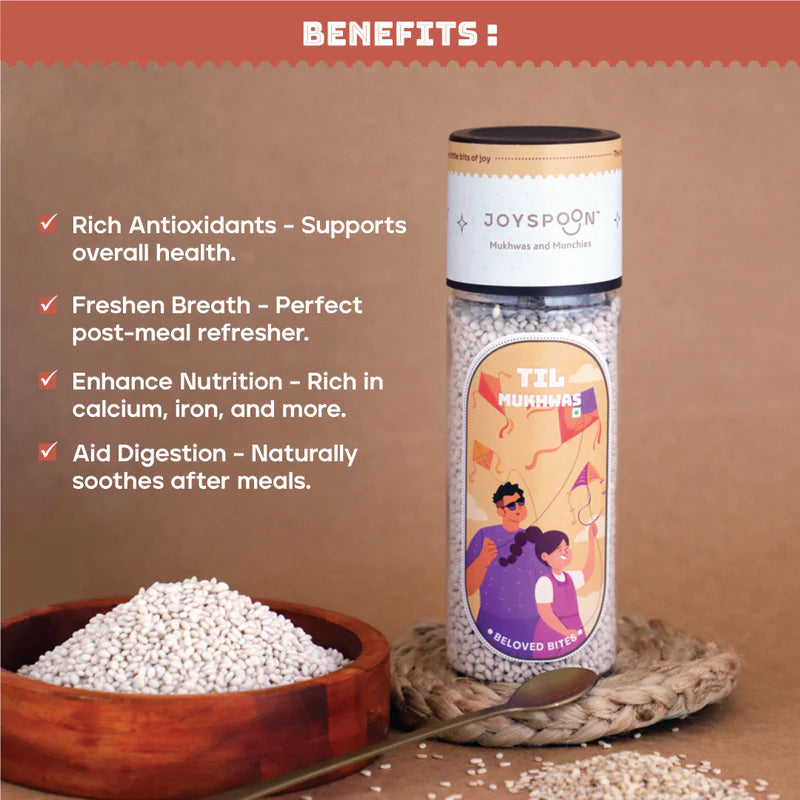 Mouth Freshener | Til Mukhwas - Made With Premium And All Natural Ingredients - No Supari, No Preservatives & No Artificial Flavour – Joyspoon – 100gm