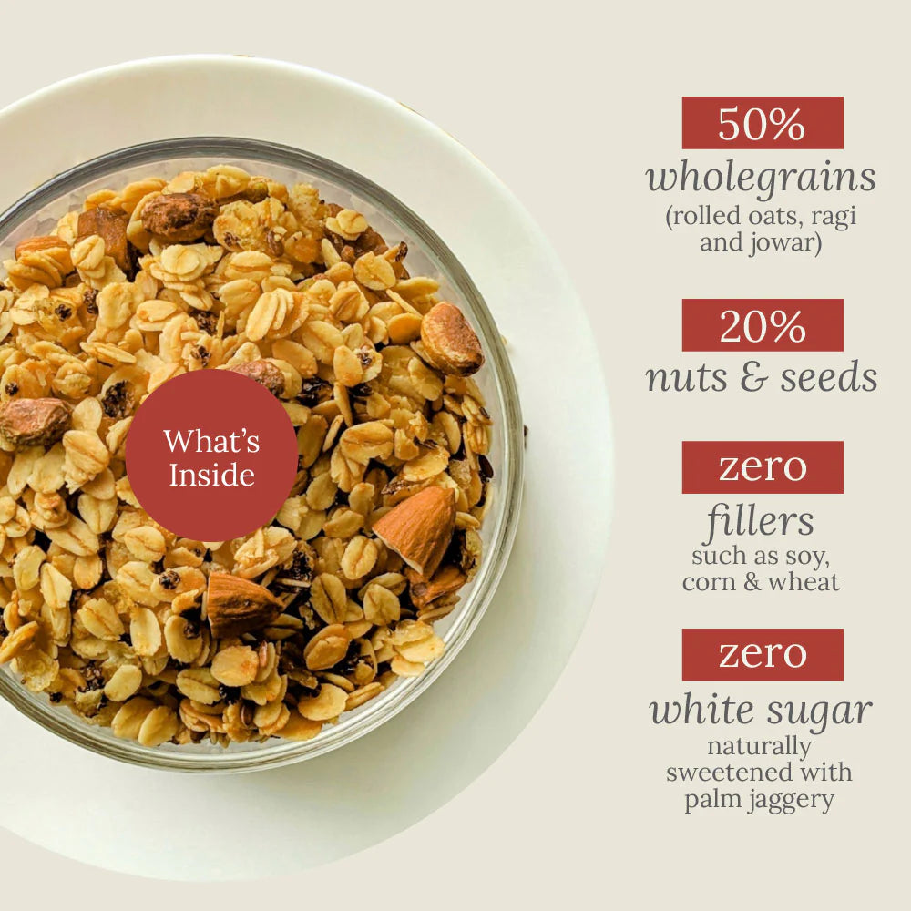 Toasted Millet Muesli - Fig & Honey With Salted Pistachios - Wingreens Harvest - 250gm