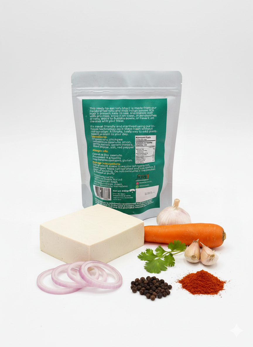 Tofu | Scrambled Tofu (Tofu Bhurji) - 38gm Protein Per Pack-Plant Based – High In Protein, Keto Friendly, No Added Preservatives & No Additives – Health on Plants – 200gm