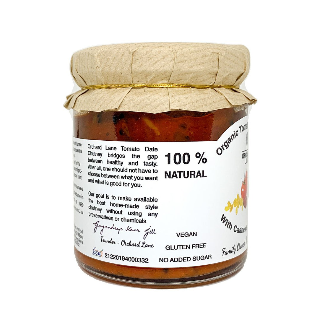 Tomato Date Chutney – Vegan, Gluten Free & No Added Sugar - Orchard Lane – 200gm