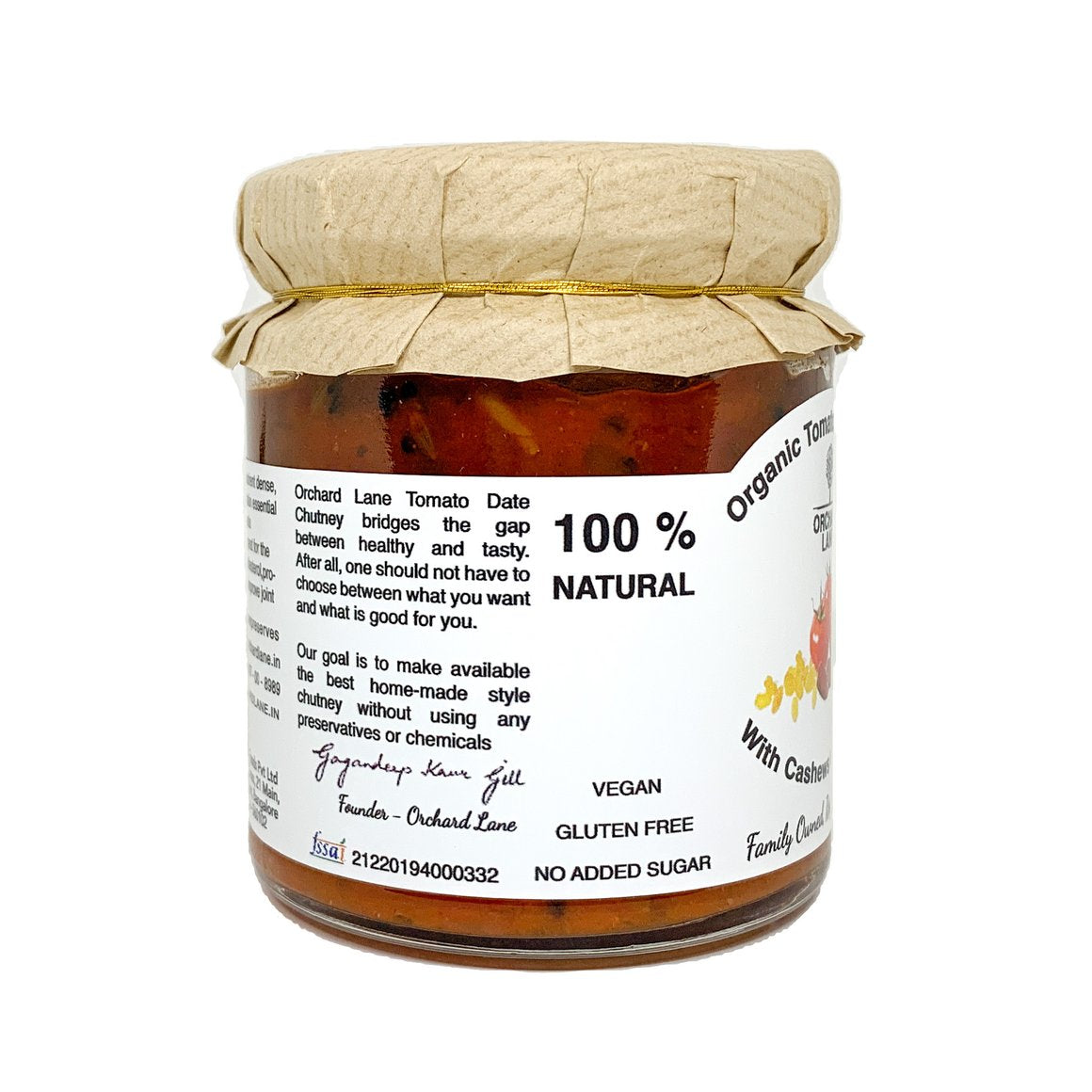 Tomato Date Chutney – Vegan, Gluten Free & No Added Sugar - Orchard Lane – 200gm