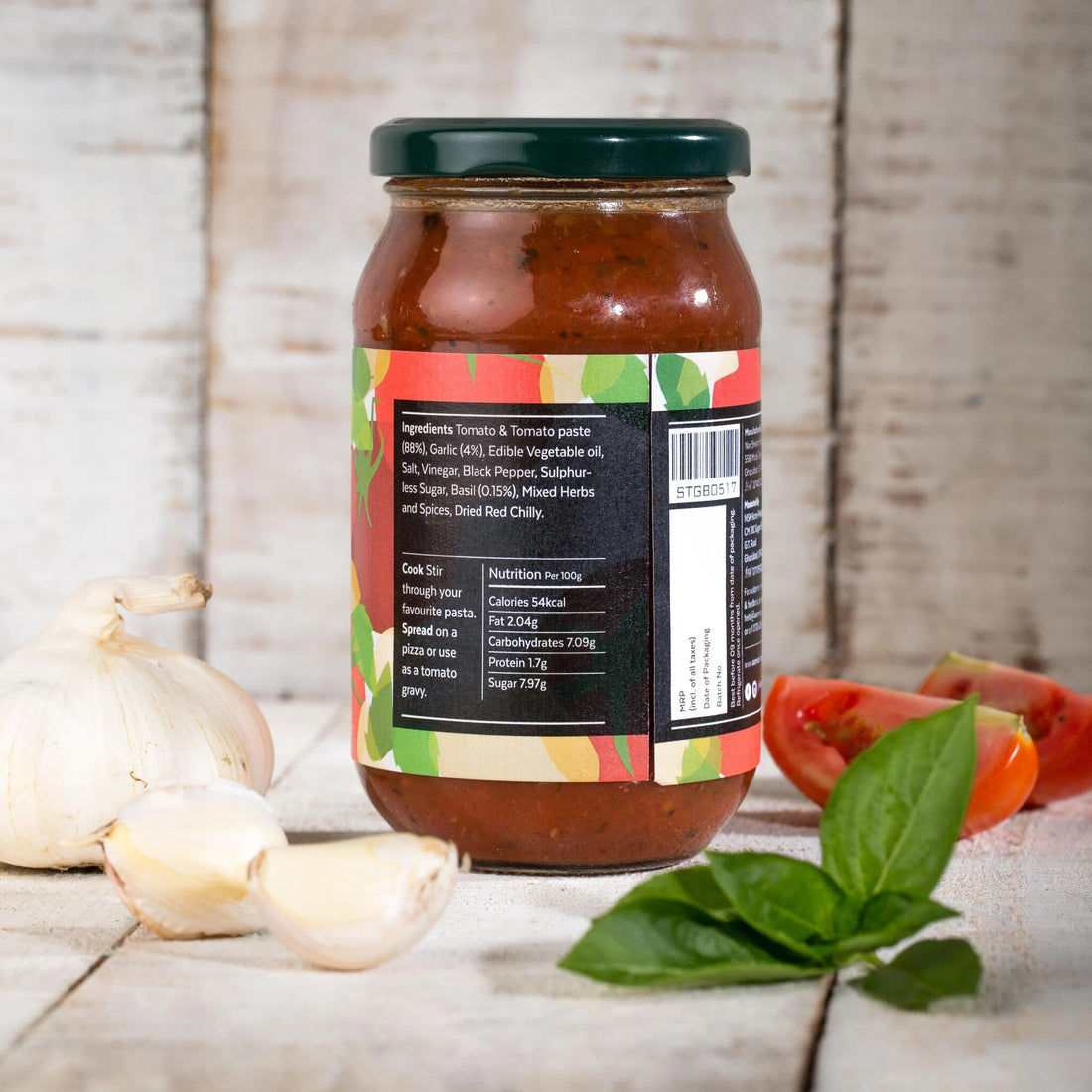 Tomato Garlic Basil Pizza & Pasta Sauce – Aamra – 400gm