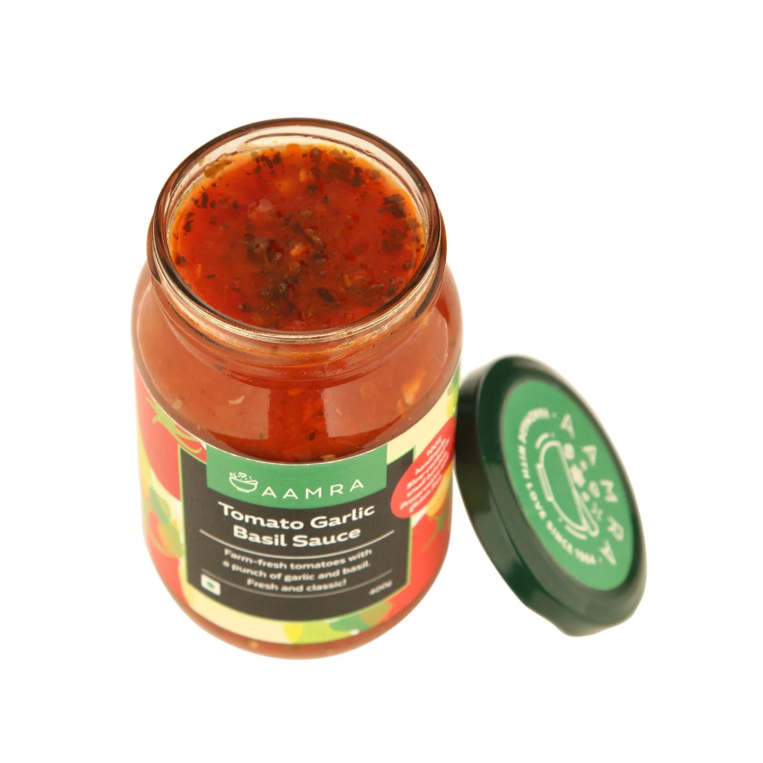 Tomato Garlic Basil Pizza & Pasta Sauce – Aamra – 400gm