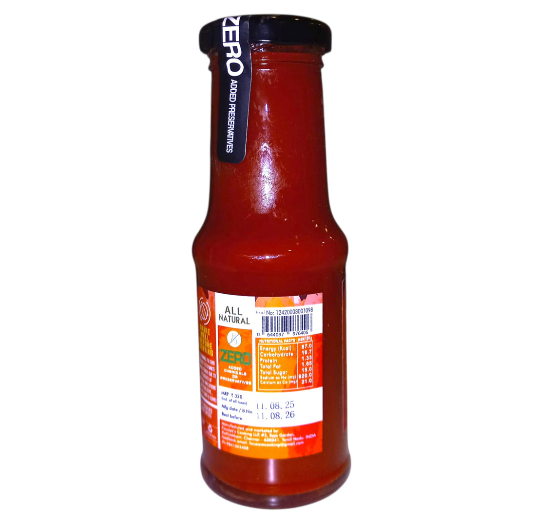 Tomato Ketchup | Spicy - 100% Natural Ingredients - No Added Preservatives - Wild Valley - 225gm