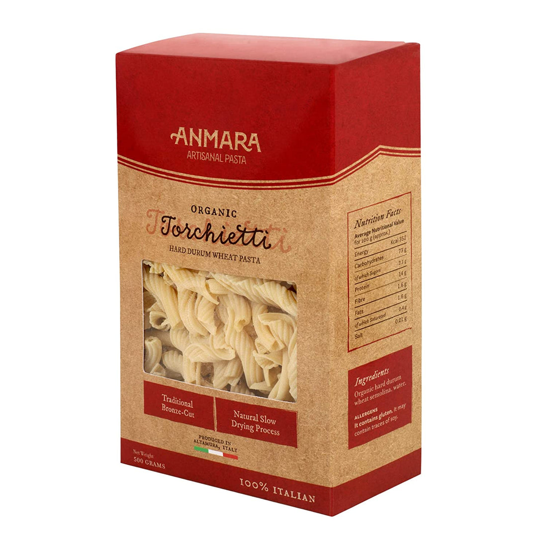 Pasta | Torchietti Pasta - Hard Drum Wheat Pasta - 100% Italian – Anmara – 500gm