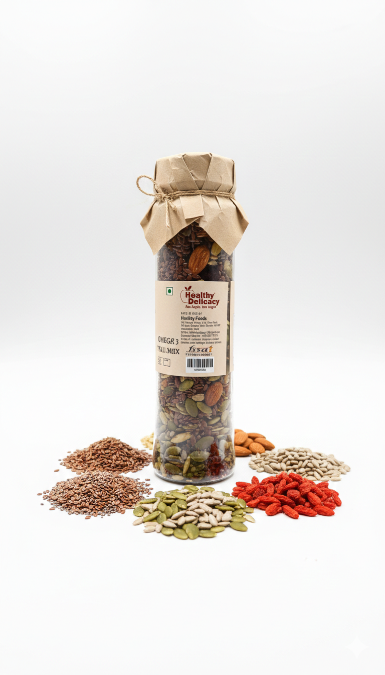 Trail Mix | Omega 3 Trail Mix - Protein Trail Mix - No Added Sugar & Trans Fat - Healthy Delicacy - 150gm