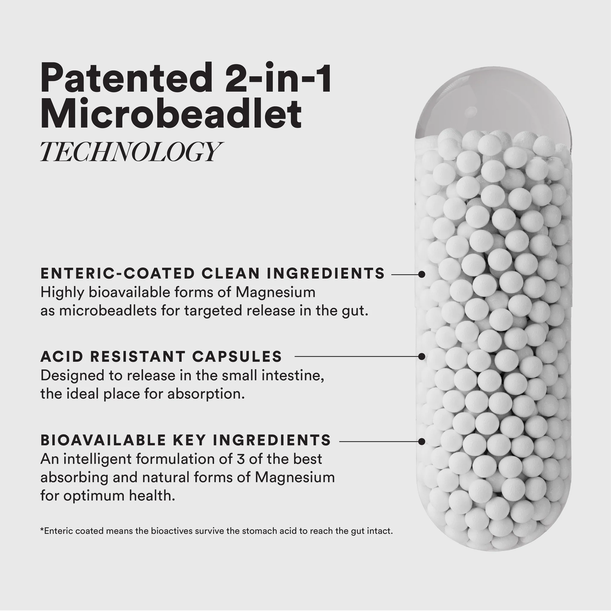 Triple Magnesium Complex | Slow - Magnesium Threonate & Aquamin For Healthy Muscle Functio & Relaxation - Non GMO - Wellbeing Nutrition - 60 Capsules