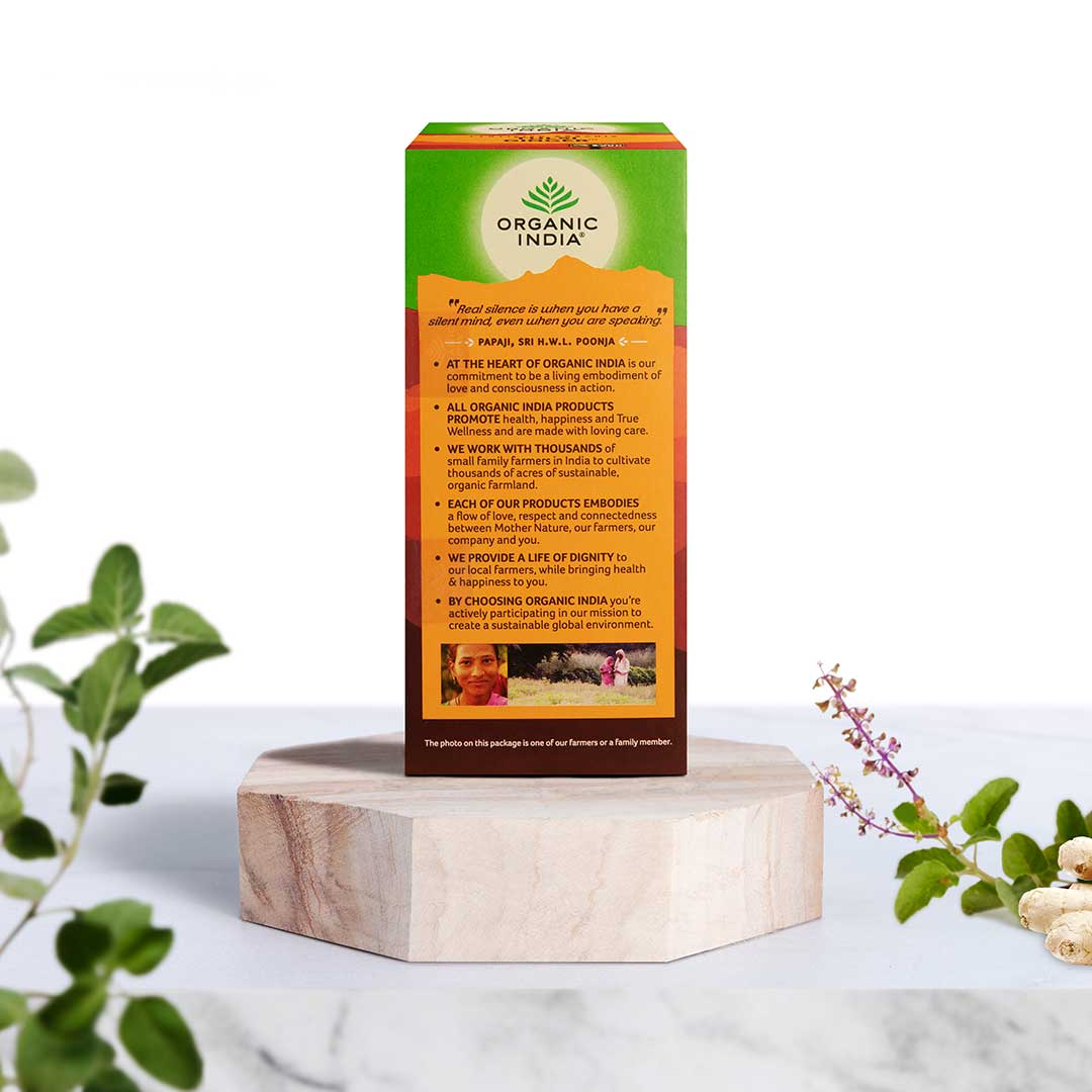 Tulsi Ginger - Certified Organic - Caffeine Free - Organic India - 25Tea Bags