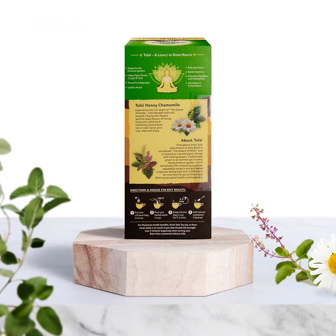 Tulsi Honey Chamomile – Caffeine Free - Organic India – 25Tea Bags