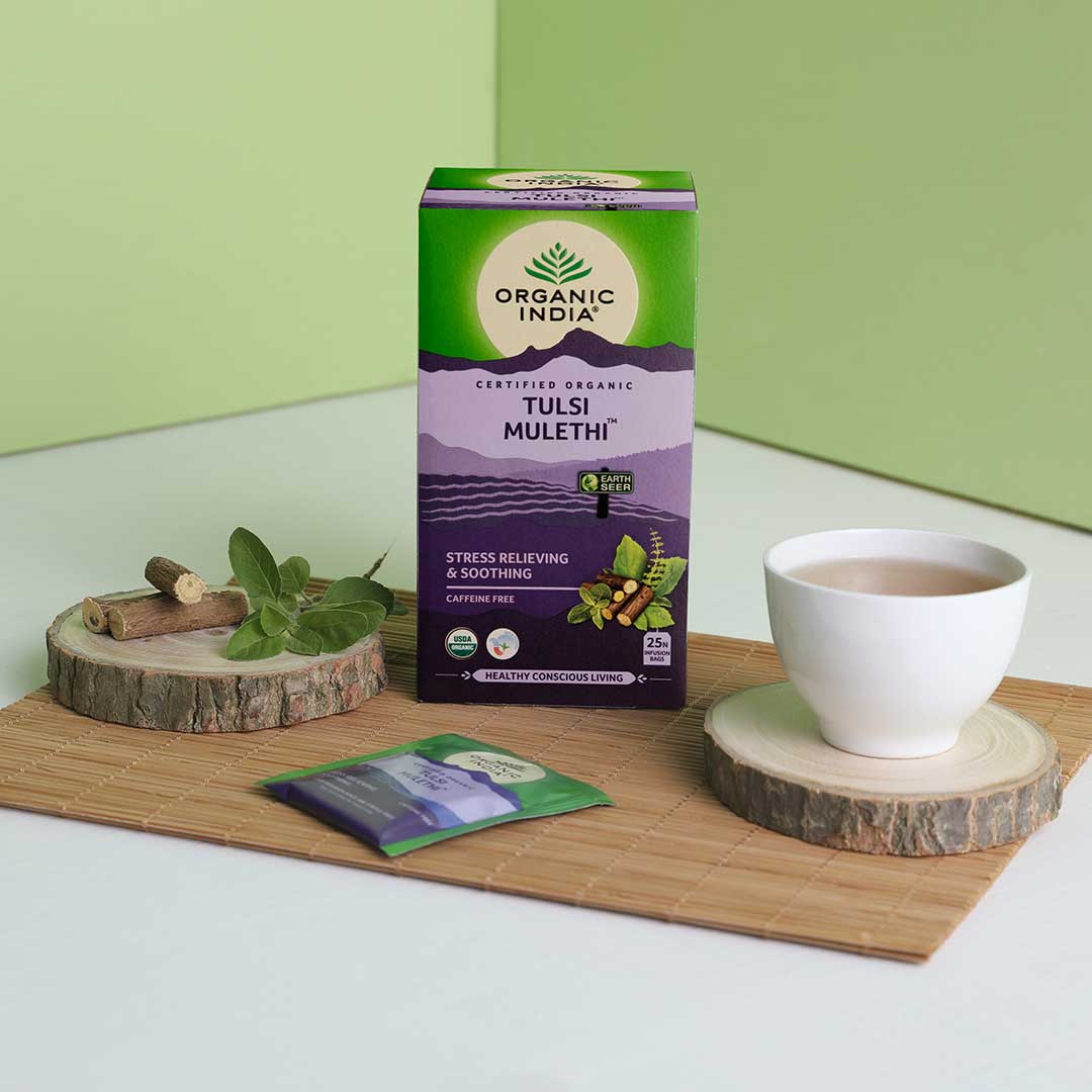Tulsi Mulethi Tea - Caffeine Free - Organic India - 25Tea Bags