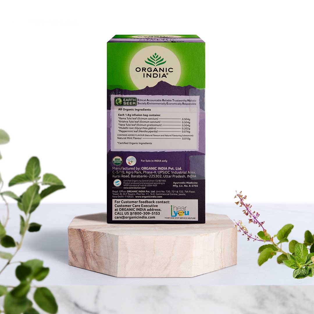 Tulsi Mulethi Tea - Caffeine Free - Organic India - 25Tea Bags
