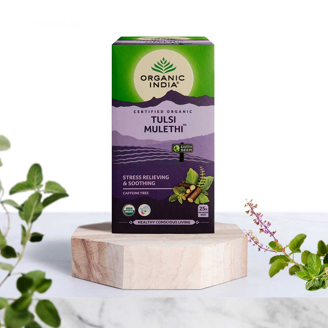 Tulsi Mulethi Tea - Caffeine Free - Organic India - 25Tea Bags