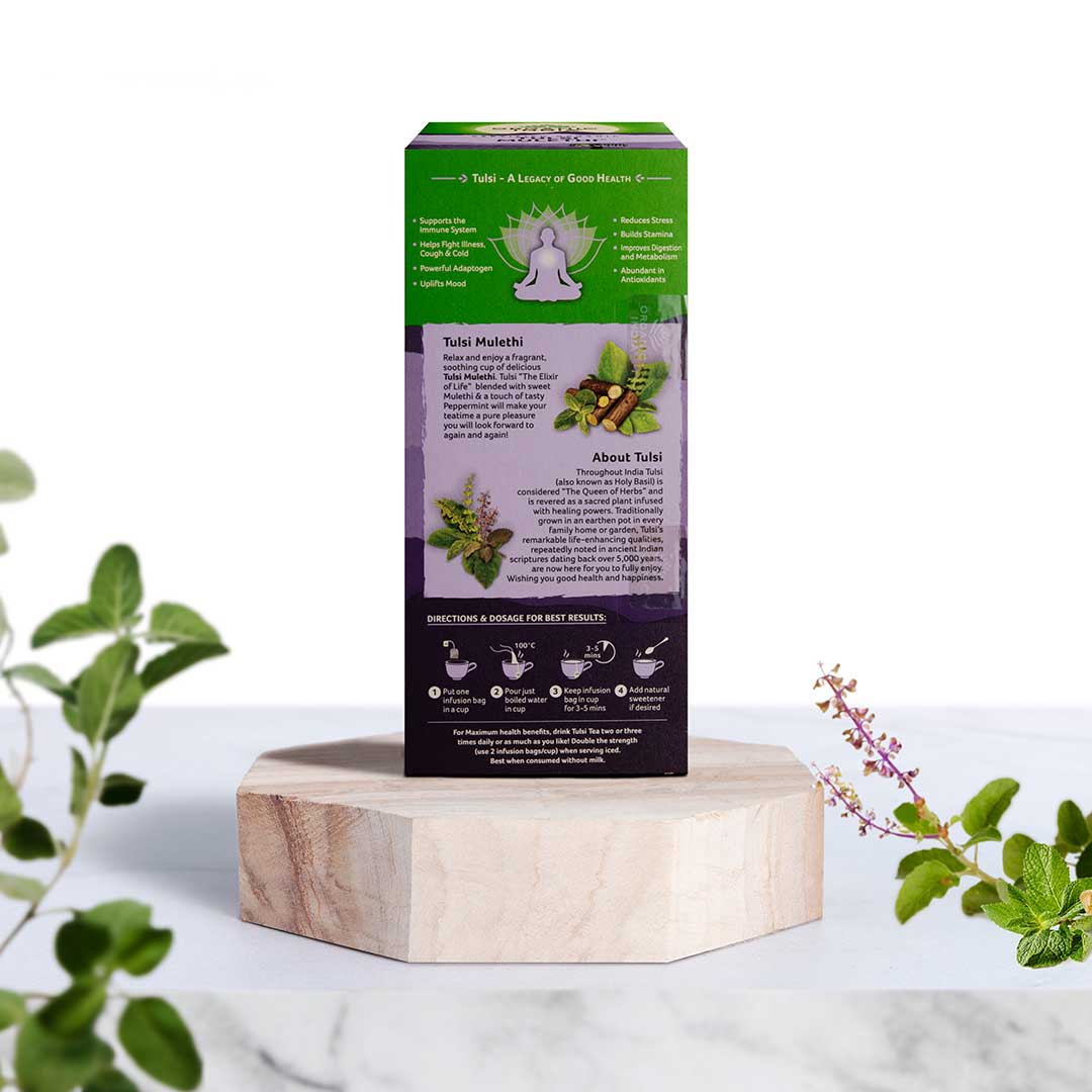 Tulsi Mulethi Tea - Caffeine Free - Organic India - 25Tea Bags