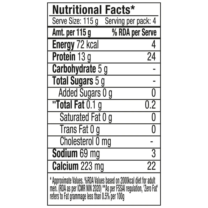 Yogurt | Turbo - Protein Yogurt - 50gm Protein - Natural - Fat Free, No Added Sugar & No Added Preservatives - Epigamia - 460gm