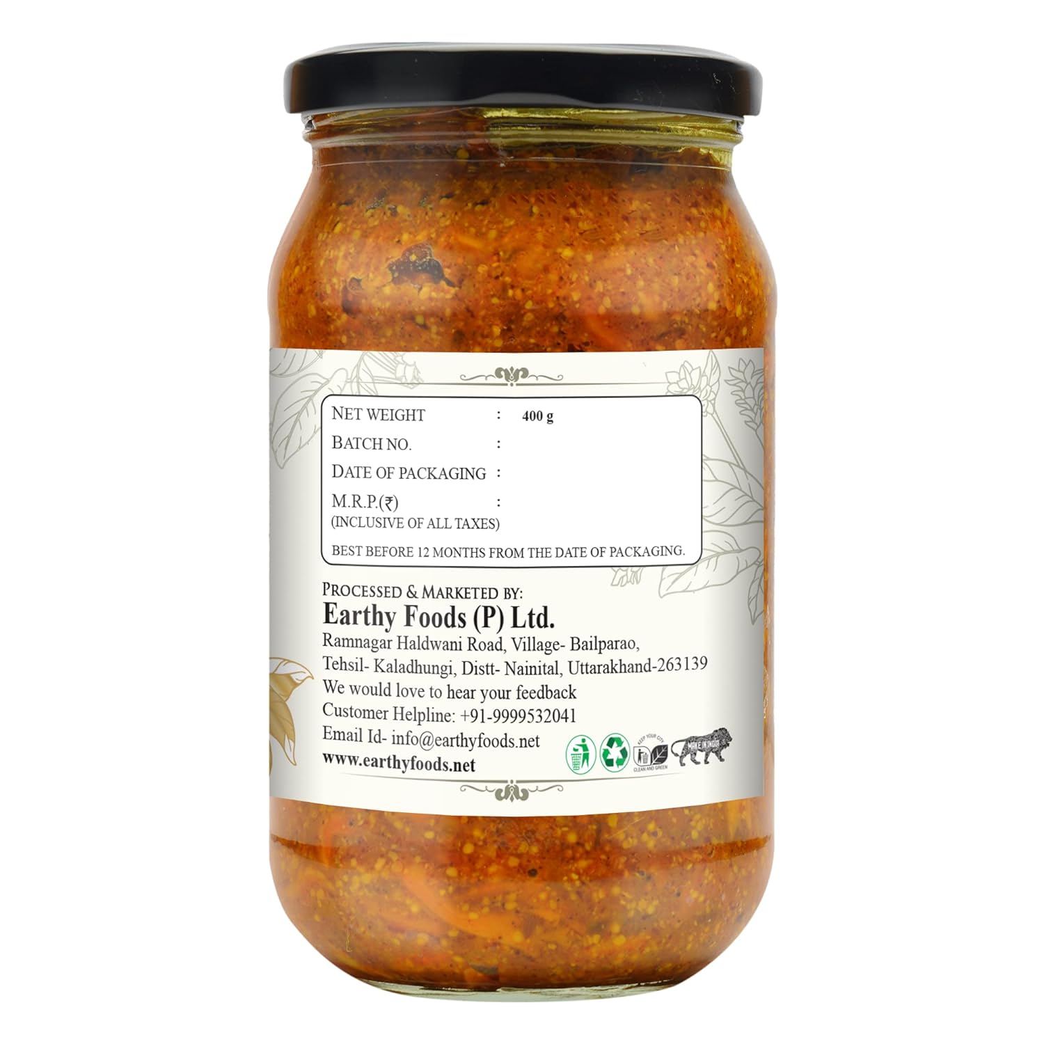 Turmeric Pickle – Organic Nation – 400gm