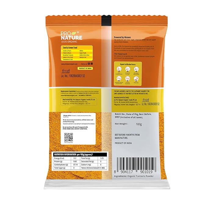 Turmeric Powder - Pro Nature - 100gm