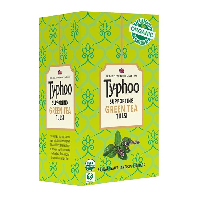 Organic Green Tea Tulsi - Typhoo - 25Tea Bags