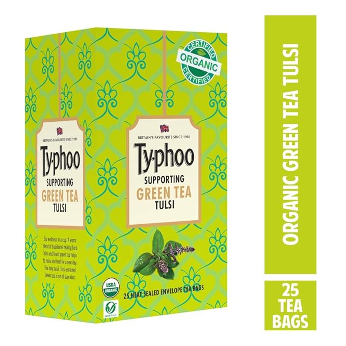 Organic Green Tea Tulsi - Typhoo - 25Tea Bags