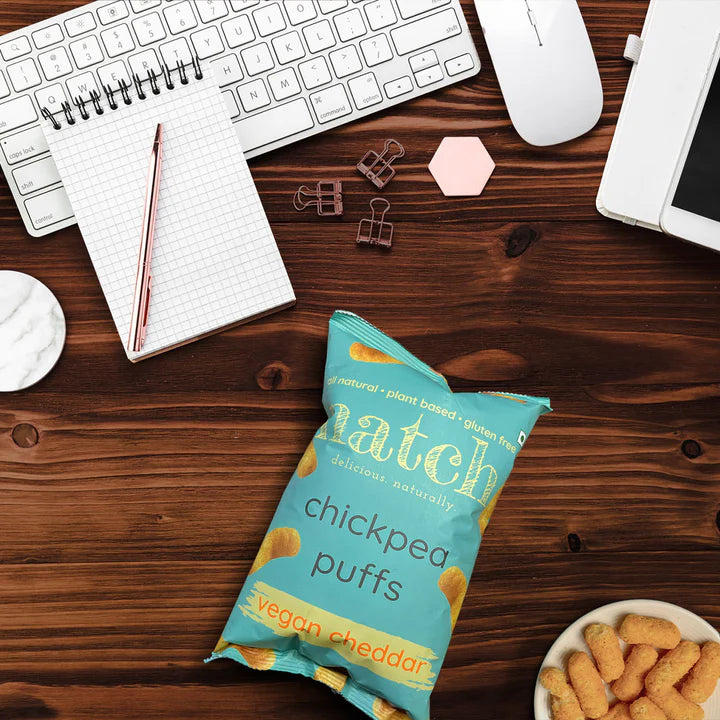 Puffs | Chickpea Puffs (Vegan Cheddar) – All Natural , Plant Based – Vegan, Gluten Free, Trans Fat Free, Non GMO & No Added Artificial Flavor – natch – 65gm