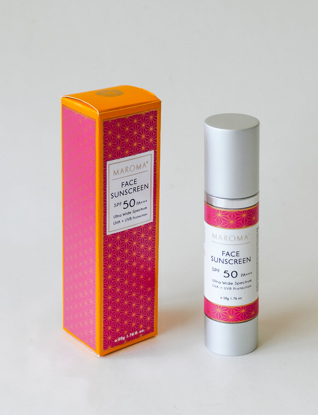 Sunscreen | Face Sunscreen - SPF 50 PA+++ - Ultra Wide Spectrum - UVA+UVB Protection - Vegan, Cruelty Free, Palm Oil Free, No Parabens & No Synthetic Fragrances - Maroma - 50gm