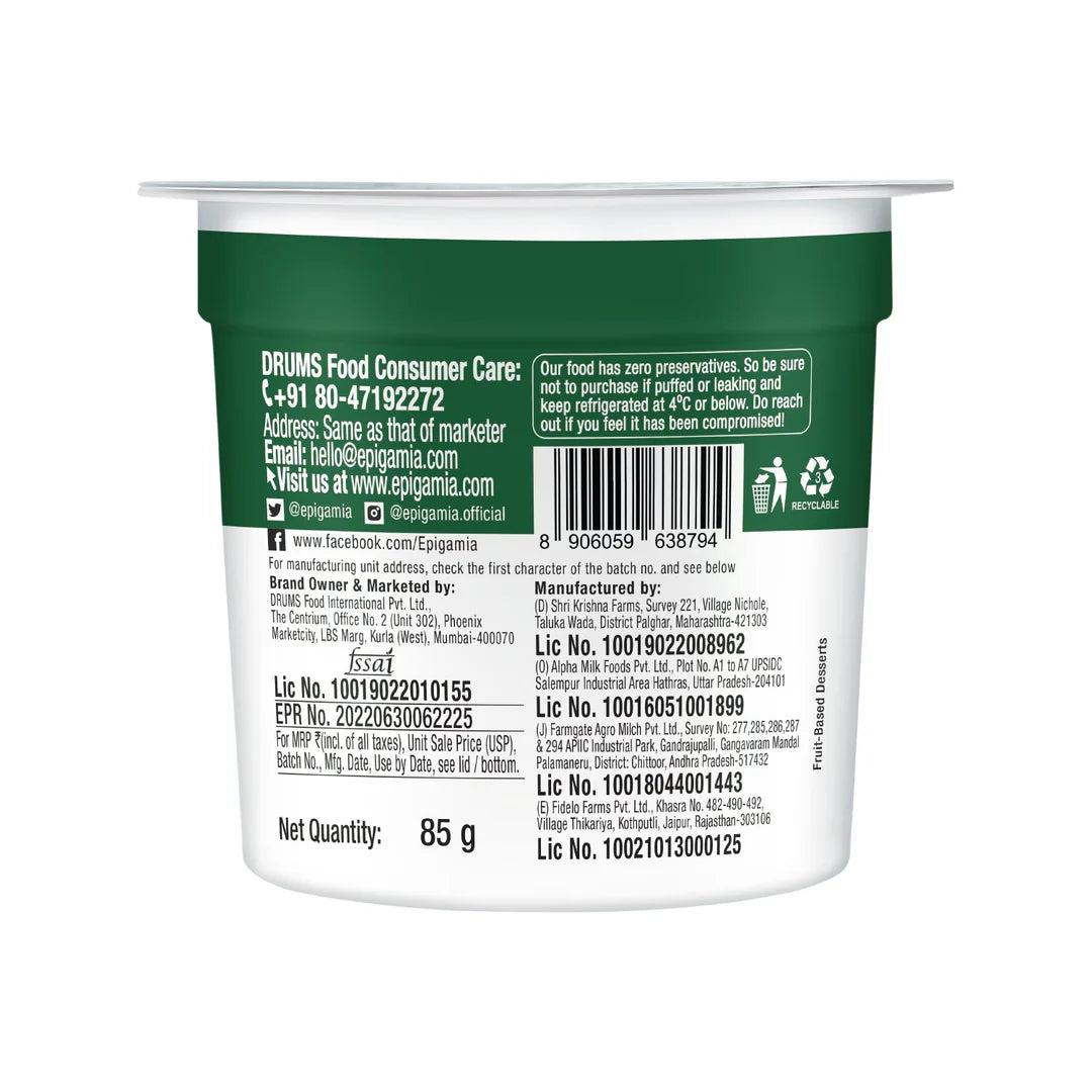 Coconut Blend | Non Dairy Coconut Blend - Unsweetened - Gluten Free -Zero Preservatives – Epigamia – 85gm