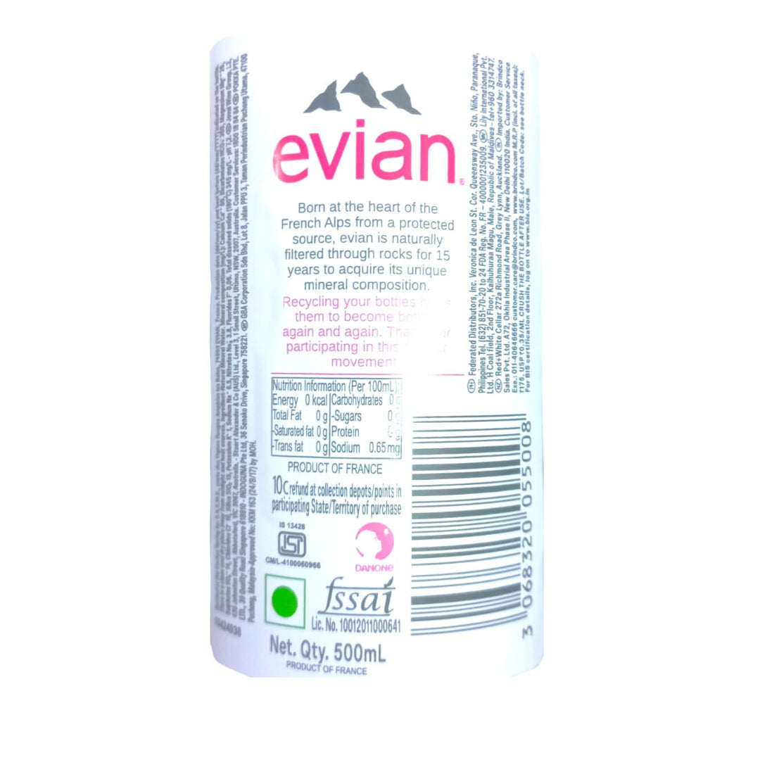 Mineral Water | Natural - Evian - (500ml) - Box Of 24