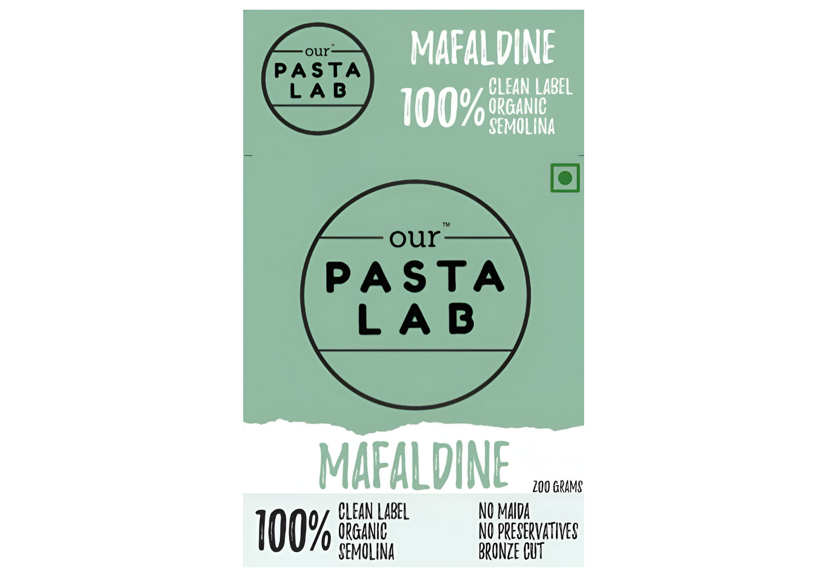 Pasta | Eggfree Mafalde Pasta - 100% Semolina - No Maida & No Added Preservatives - Our Pasta Lab – 200gm