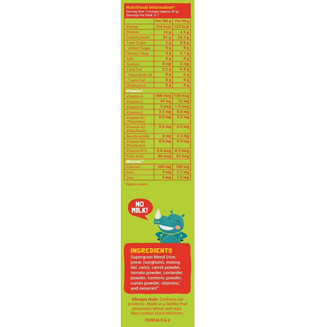Mixed Veg Moong Dal Khichdi - No Added Refined - Sugar & No Salt - Slurrp Farm - 200gm