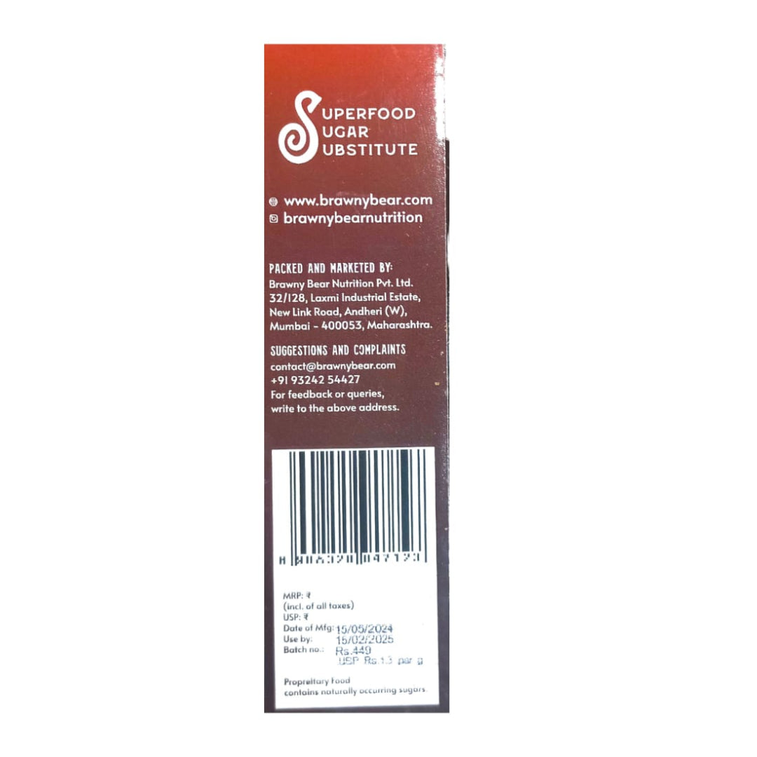 Date Syrup | (Made With 100% Dates) - 25% Less Sugar Than Honey - Vegan - Brawny Bear - 330gm