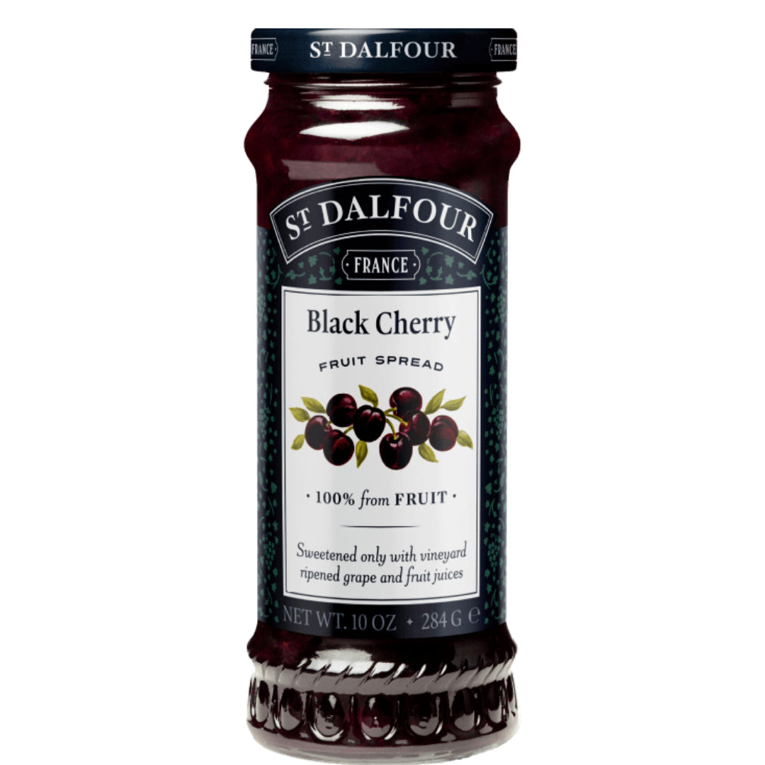 Black Cherry Jam | (Sweetened Only With Vineyard Ripened Grape & Fruit Juices) – Dalfour – 284gm