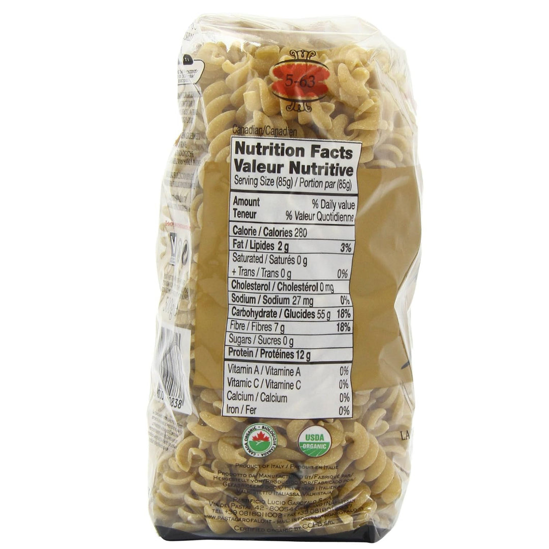 Pasta | (Whole Wheat Fusilli) - Organic - Garofalo - 500gm