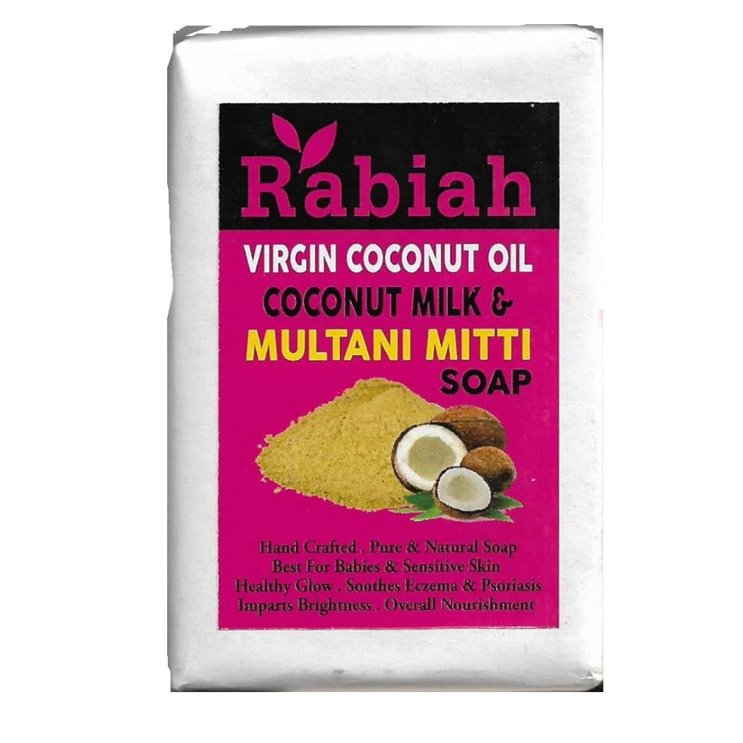 Virgin Coconut Oil & Coconut Milk Multani Mitti Soap – Rabiah – 100gm