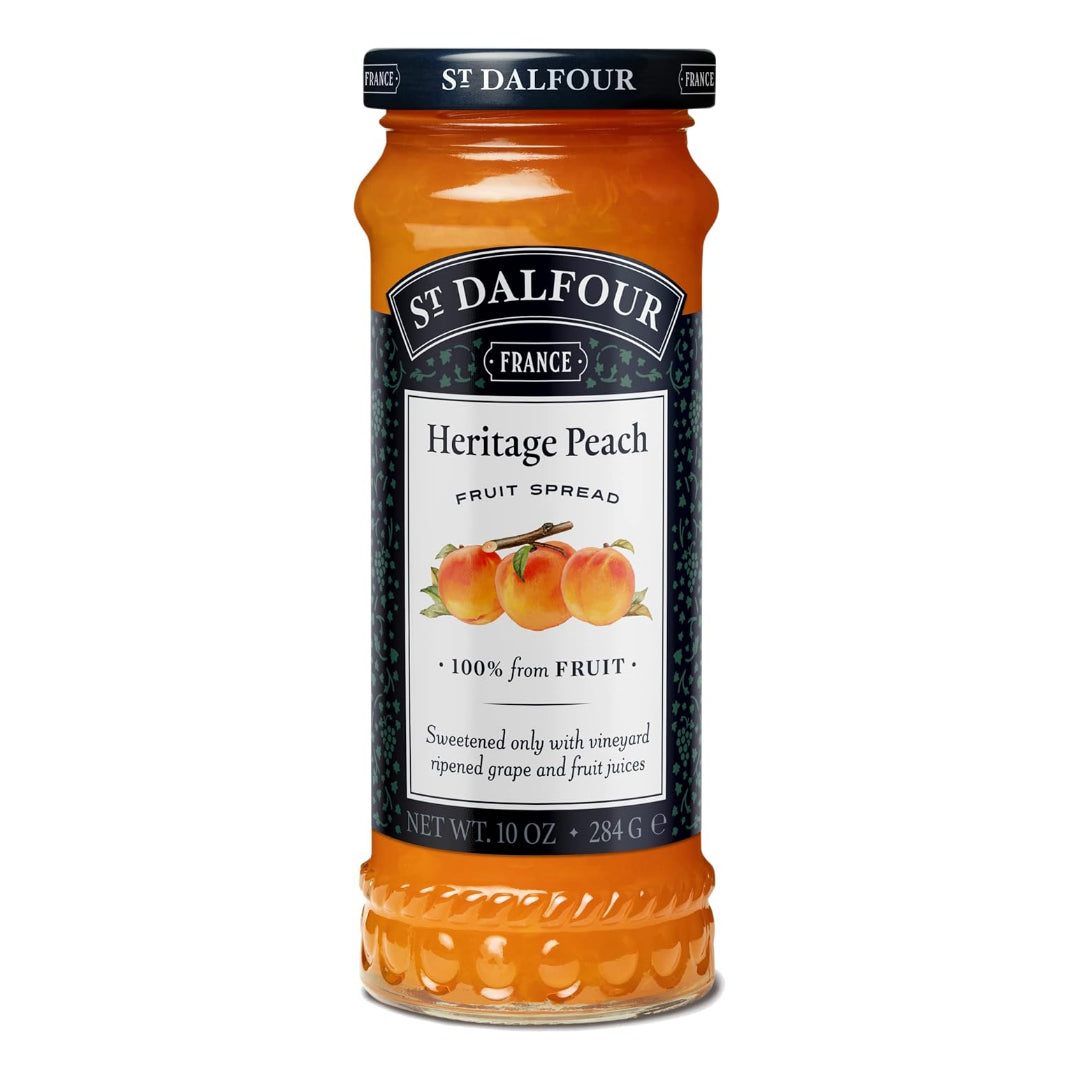 Fruit Spread | Heritage Peach (Sweetened Only With Vineyand Ripened grape And Fruit Juice) - Dalfour - 284gm