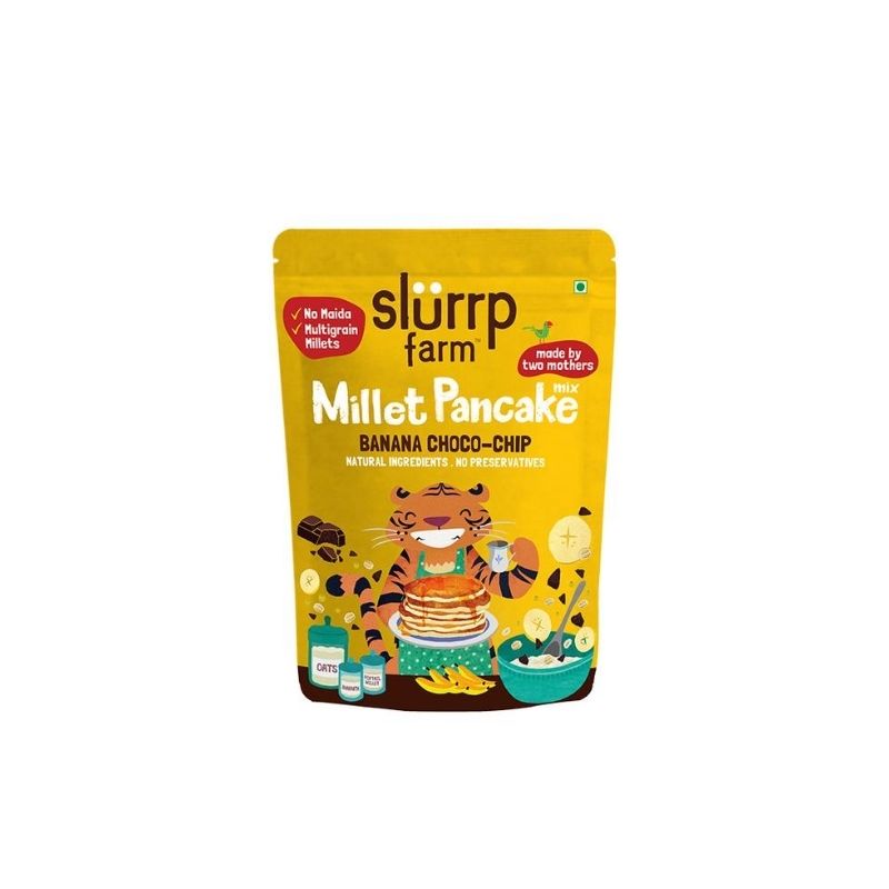 Millet Pancake Banana Choco-chip - Low Sugar, No Maida & Low Salt - Slurrp Farm - 150gm