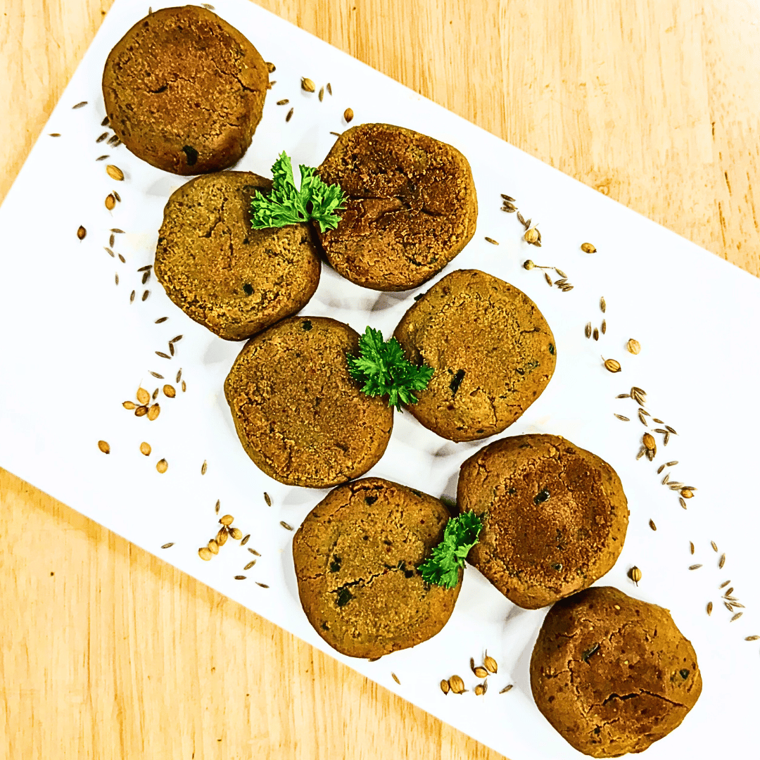 Madras Curry Leaf Plantain Shami Kabab - Fresh - Vegan - Made with Organic Ingredients - Non GMO, Antibiotics & Hormone Free - 250gm
